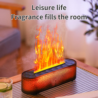 Diffuseurs d'arômes, huile essentielle, 260 ml, mini humidificateur portable à flamme, diffuseur d'arômes à flamme pour la maison, pour chambre rouge