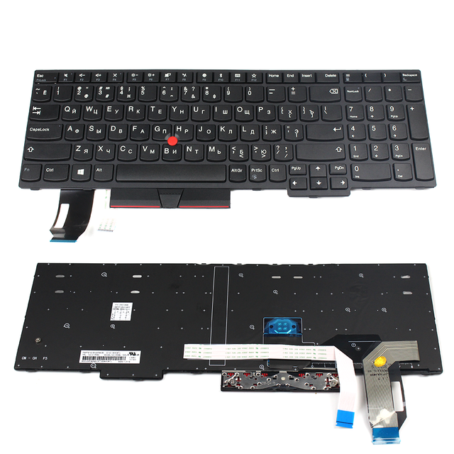 E580 Laptop RU Russian Keyboard for lenovo Thinkpad L580 P52 P72 Backlit RU Laptop Keyboard With Black Frame
