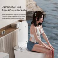 WC monobloc en céramique moderne pour hôtel, réservoir encastré, siphon S, sans électricité, chasse d'eau à double action, bidet intégré au sol