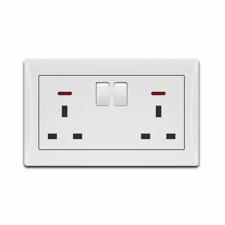 Wall Switch Uk Africa Electrical 13a double switched socket