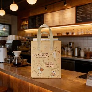Sac isotherme réutilisable pour la livraison de nourriture, le café Boba, les repas à emporter, résistant à l'eau, en non-tissé, avec isolation en feuille métallique - Product Image 1