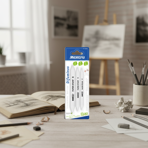 Mengfu marca 3 uds Juego de lápices de boceto de madera logotipo impreso tocón de papel para dibujo mezcla para escuela estudiante arte o pintura uso - Product Image 3