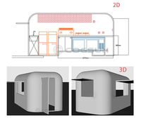 Remorque de restauration mobile en acier inoxydable, entièrement équipée, pour la vente de nourriture et de boissons.