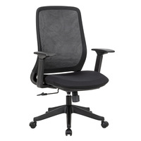 Chaise de bureau ergonomique exécutive moderne légère avec siège en maille, pivotante, inclinable, réglable en hauteur, cadre en nylon et roulettes pour la maison, le bureau et les salles de conférence