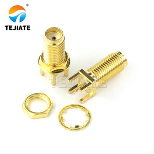 SMA-KE/KHD nữ jack nối mạ vàng PCB gắn kết không thấm nước RF nối RP cho SMA Pigtail dọc lỗ thiết kế - Product Image 4