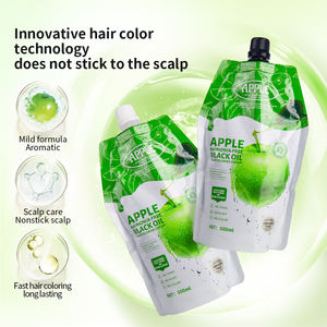 Tinte para el Cabello al por Mayor OEM, <span class=keywords><strong>Cubre</strong></span> las <span class=keywords><strong>Canas</strong></span>, 100% Color de Cabello Natural a Base de Manzana, Tinte Instantáneo para el Cabello Negro - Product Image 5