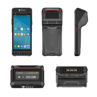 5,5 pulgadas IP65 resistente portátil Android terminal de recolección de datos móvil lector NFC 1D 2D escáner de código de barras PDA de mano con impresora