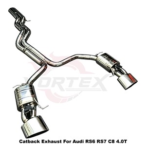 Vortex Sport Sound Valved Stainless Steel <b>Exhaust</b> System Fits Audi RS6 RS7 C8 4.0T 2016-2025 Racing Setup - Product Image 2
