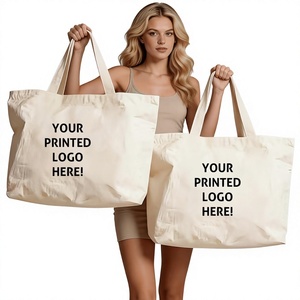 Custom Canvas Tote Bag Reusable Shopping Shoulder Bag Printed Logo Solid Large Capacity Supermarket Travel Daily Use Bangladesh - Product Image 1