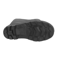 Bottes de sécurité en PVC personnalisées OEM modèle 802, entièrement noires, imperméables, antidérapantes, pour travaux agricoles et de construction