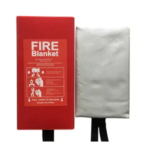 أداة إطفاء الحريق في حالات الطوارئ مقاس متر × متر واحد بطانية حماية من الحريق من الألياف الزجاجية مضادة للماء