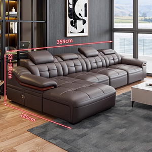 Bộ ghế <span class=keywords><strong>sofa</strong></span> góc hiện đại, nội thất phòng khách, ghế <span class=keywords><strong>sofa</strong></span> hình chữ L, màu sắc tùy chỉnh, bộ ghế <span class=keywords><strong>sofa</strong></span> da mô đun - Product Image 5