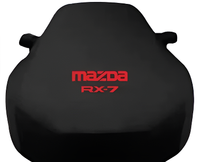 Housse de voiture personnalisée avec logo spécial Mazda RX-7 FC3S Roadster, tissu en velours doux élastique, luxe, anti-poussière, résistant aux UV, anti-rayures