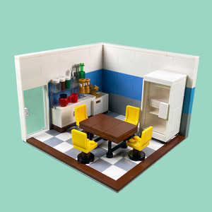 Juego de Muebles de Bloques de Construcción MOC 2026 de Tendencia: Sofá y Mesa de TV para Sala de Estar, Modelo de Ensamblaje DIY, Juguete para Niños, Regalo - Product Image 2