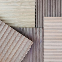 Panel Dinding MDF Bergaris Veneer Alami Ramah Lingkungan untuk Dekorasi
