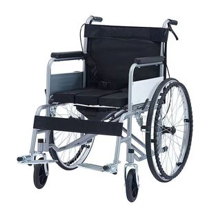 Fauteuil roulant pliable Hukang avec fonction toilette, léger et portable pour personnes âgées et handicapées - Product Image 2