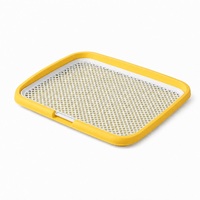 Toilette pour chien extra large à panneau plat avec grille amovible, protection anti-éclaboussures, lavable, en plastique, pour usage domestique