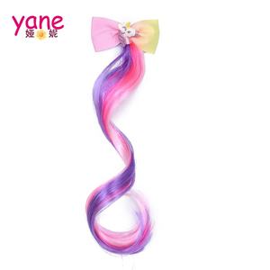 Jepit rambut Wig jepit Unicorn untuk anak perempuan bayi klip rambut kupu-kupu barel plastik logam & dekorasi rambut kain - Product Image 3