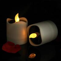 Bougies solaires sans flamme, bougies votives à LED rouge scintillantes à énergie solaire pour la maison, le jardin, la terrasse, les mariages, les festivals et la décoration