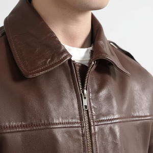 Veste en cuir de mode d'hiver pour hommes la plus vendue sur mesure avec un nouveau tissu teint en état de haute qualité traité - Product Image 1