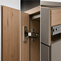 Kabinet Dapur Pulau Modern Modular Kayu RTA Soft Close Pull Out Tahan Air Ramah Lingkungan Grosir Langsung dari Pabrik