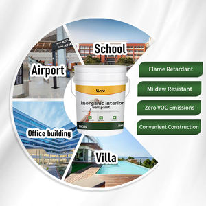 Class-A ignifugo Anti-stampo liquido minerale inorganico <span class=keywords><strong>pittura</strong></span> per parete per soggiorno applicazione spazzola pareti interne - Product Image 1