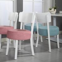 Sièges de banquettes de café rose luxueux, table à manger en marbre avec base dorée et chaises pour café et bistro