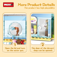 Woma Toys parc aquatique château de bord de mer blocs de construction ensemble de jouets pour plage été jeu d'eau ensemble (11315)