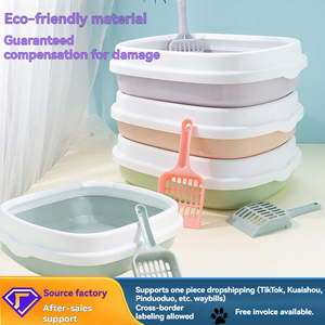 Lettiera <span class=keywords><strong>per</strong></span> <span class=keywords><strong>Gatti</strong></span> Semi-Chiusa Extra-Large Colorata Anti-Schizzi Rinforzata con Funzione Anti-Sabbia <span class=keywords><strong>per</strong></span> <span class=keywords><strong>Gatti</strong></span> <span class=keywords><strong>Adulti</strong></span> - Product Image 2