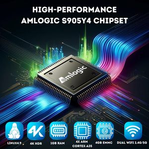 Raxxio Mag 544w3 4K Hdr <span class=keywords><strong>Tv</strong></span> Set-Top <span class=keywords><strong>Box</strong></span> Voor Dolby Amlogic S905y4 Chip 1Gb <span class=keywords><strong>Ddr4</strong></span> Ram 4Gb Flash Geheugen Met 1 Jaar Garantie Uk Plug - Product Image 4