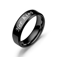 Bague de couple unisexe en acier inoxydable Couronne Son Roi Sa Reine Bague Vente en gros de bijoux fins Bagues pour femmes
