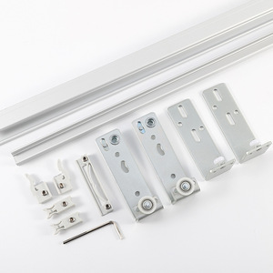 <b>Sliding</b> Door Hardware Accessories Embedded And External Models Steel Aluminum <b>Plastic</b> Durable For Cabinet Wardrobe - Product Image 1