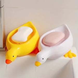 Soap Tray Self-draining Soap Rack Cute Duck-shaped Creative Rack for Shower Bathroom Kitchen Tub <b>Sink</b> Tray <b>Bracket</b> Bathroom - Product Image 2