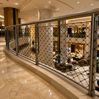 Maille de protection en câble d'acier inoxydable durable et flexible pour escaliers et balcons, sécurité architecturale, origine Chine