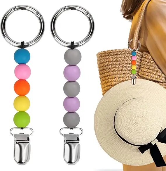 Clip de sombrero personalizado YDS para viaje, soporte de silicona para sombrero, bolso, accesorios de viaje manos libres, colorido