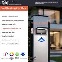 Lampe murale LED extérieure étanche avec capteur de porte, indice de protection IP65, construction en aluminium, antirouille, nouveau modèle, vente en gros
