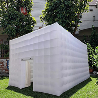 Grande tente de fête gonflable en forme de cube pour discothèque, avec souffleur, mobile, portable, pour extérieur