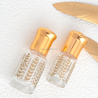 Bouteilles d'échantillons en Verre Transparent de 3 ml en Gros pour Huiles Essentielles, Petits Contenants de Parfum à Bille pour Ventes Transfrontalières