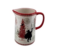 Pichet en céramique avec décalcomanie pour la décoration De Noël