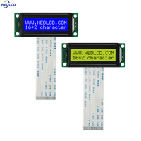 Penjualan Pabrikan Modul Panel Layar LCD 19 inci 53*20MM 1602 16x2 Karakter dengan AIP31066 Paralel untuk Instrumentasi