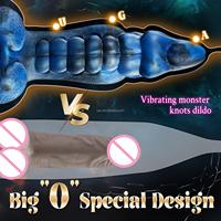 SacKnove Calentamiento remoto Pene grande Empuje Telescópico Vibrador Anal Juguete sexual Dragón Tentáculo Realista Alien Monster Dildo
