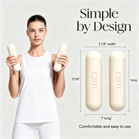 Haltères innovants à poignée texturée, en silicone antidérapant, pour le yoga, le Pilates, la gym à domicile, équipement de fitness