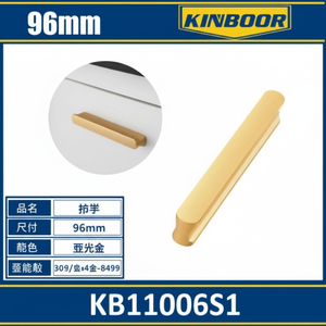 Vente en gros de poignée d'armoire en alliage de zinc doré de 96mm pour portes de placard et de garde-robe pour tiroirs-Fournisseur de matériel de meubles - Product Image 1