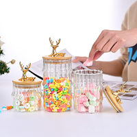Pot en verre de luxe à rayures verticales gaufrées, design nordique esthétique, pour centre de table de mariage et rangement de cuisine