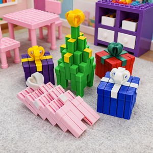 Caja de Regalo Navideña Personalizada con Impresión 3D para Aliviar el Estrés, Figura Creativa Impresa en 3D, Juguete Apilable Móvil para Reducir el Estrés - Product Image 4
