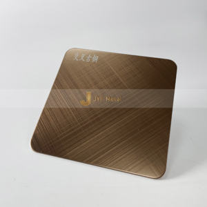 Tôle en acier inoxydable brossé finition PVD couleur surface brossée norme JIS épaisseur 0,5-0,8 mm pliage découpe soudage - Product Image 5