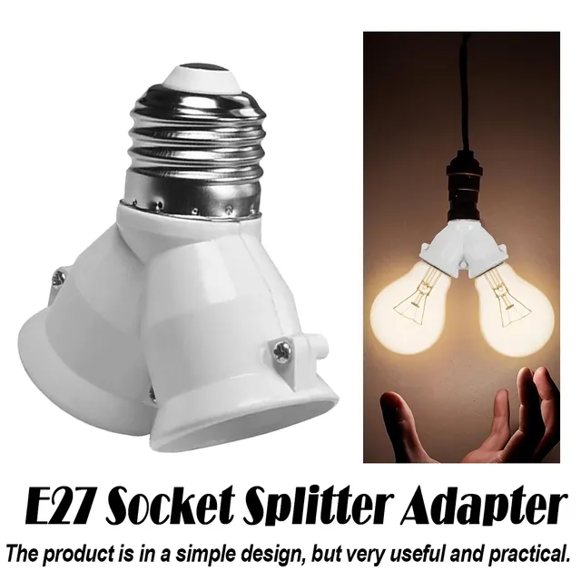 Screw 2-e27 Lamp Bulb Socket 2/1-e27 Bulb Lamp holder Adapter lamp bulb socket Lighting-tools Led-light 2in1 Double E27 Portable
