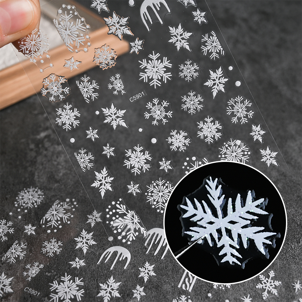 240pz Adesivi Natalizi Adesivi Fiocco di Neve Stelle Glitterati Oro Rosso Argento Decorazione