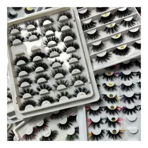 Best selling oem 100 mink eyelashes real human hair eye lash supplier custom lashbox packaging