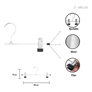 25 pantaloni in argento resistente e resistente appendiabiti con clip e elastici antiscivolo e appendiabiti per gonna - Product Image 5